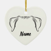 Boxer Ornament - PAWSitively Obedient  セラミックオーナメント (正面)