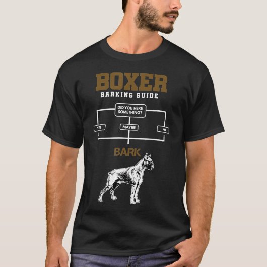 Boxer Owner Barking Dog Guide Fight Tシャツ (正面)