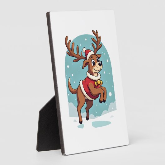 Boxer Reindeer Dash フォトプラーク (側面)