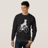 Boxer riding a bicycle boxer dog  autumn スウェットシャツ (正面フル)