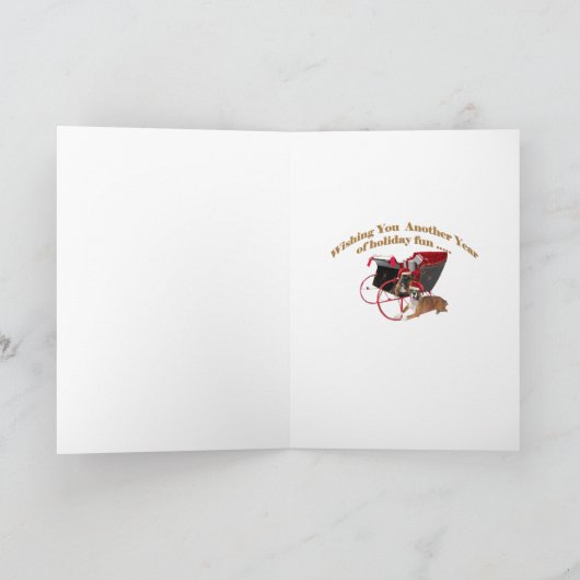 Boxer Santaのヘルパー用挨拶状 シーズンカード (内部)