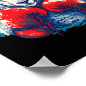 Boxer Sheep With Boxing Gloves Kickboxing Funny Bo ポスター (角)