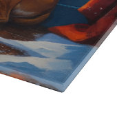 Boxer with Christmas Lights Holiday カッティングボード (角)