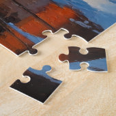 Boxer with Christmas Lights Holiday ジグソーパズル (側面)