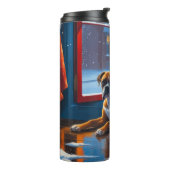 Boxer with Christmas Lights Holiday タンブラー (回転左)