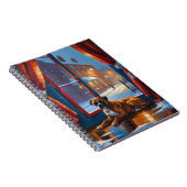 Boxer with Christmas Lights Holiday ノートブック (右側)