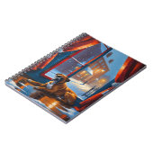 Boxer with Christmas Lights Holiday ノートブック (左側)