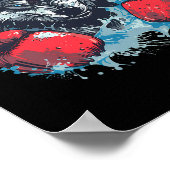 Boxer Wolf With Boxing Gloves Kickboxing Funny Box ポスター (角)