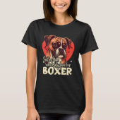 Boxerdog with heartdecoration Boxermom  4 Tシャツ (正面)