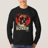Boxerdog With Heartdecoration Fabulous Boxerdad Tシャツ (正面)
