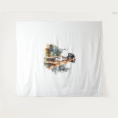 BoxerLoveArt鮮やかウォーター絵画カラーのRoyal タペストリー (正面(横))