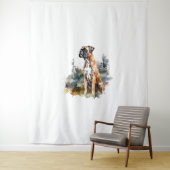 BoxerLoveArt鮮やかウォーター絵画カラーのRoyal タペストリー (インサイチュ)