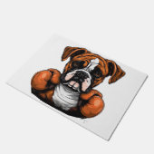BoxerLoveK9のデザイナーアート ドアマット (アングル)
