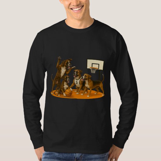 Boxers playing basketball tシャツ (正面)