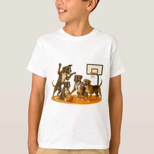 Boxers playing basketball tシャツ (正面)