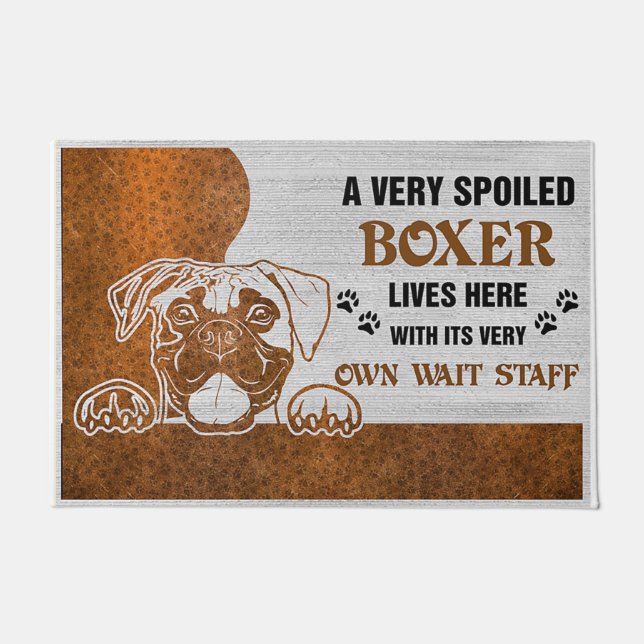 Boxers Welcome Mat | Perfect Gift for Dog Owner ドアマット (正面)