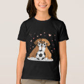 Boxers with soccer ball for Valentine's Day トライブレンドＴシャツ (正面)