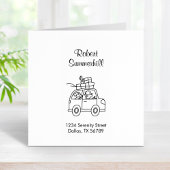 Boxesアドレス付きドライビングカー ラバースタンプ