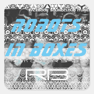 Boxesステッカーのロボット スクエアシール