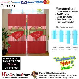Boxes of Hearts Blackout Curtain Pair 127 cm x 274