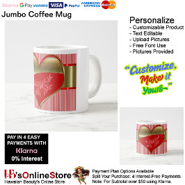 Boxes of Hearts Jumbo Specialty Mug ジャンボコーヒーマグカップ