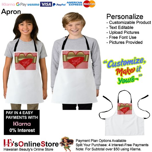 Boxes of Hearts Small Apron エプロン