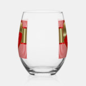 Boxes of Hearts Stemless Wine Glass ステムなしワイングラス (左)