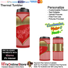 Boxes of Hearts Thermal Tumbler