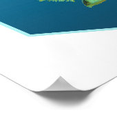 Boxfish -デザイングラデーションの青い背景 | ポスター (角)
