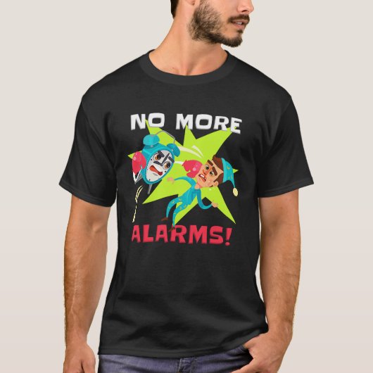 Boxing Alarm Clock No Mores Alarms Wake Up Tシャツ (正面)