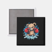 Boxing Bear Lover Boxing Gloves Kickboxing Funny B マグネット (正面/裏面)