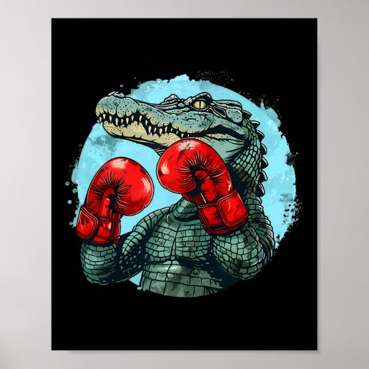 Boxing Bear With Boxing Gloves Kickboxing Funny Bo ポスター (正面)