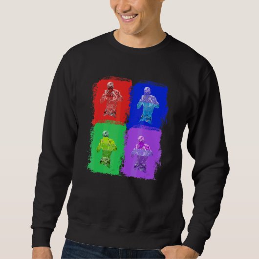 Boxing Box Boxer Pop Art スウェットシャツ (正面)