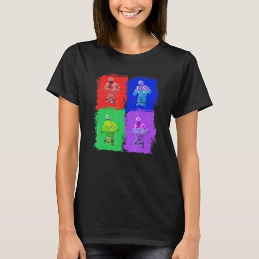 Boxing Box Boxer Pop Art Tシャツ (正面)