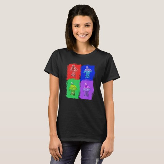 Boxing Box Boxer Pop Art Tシャツ (正面フル)