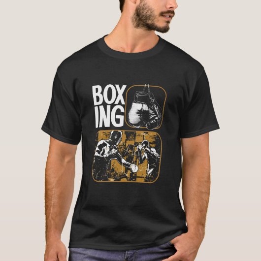 Boxing Boxer Gloves MMA Fighting Fighter Tシャツ (正面)