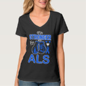 Boxing Boxer Stronger Than ALS Awareness Tシャツ (正面)
