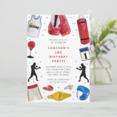 Boxing Boy Birthday Party Invitation 招待状 (スタンド正面)