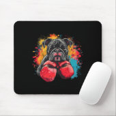 Boxing Bulldog With Boxing Gloves Kickboxing Funny マウスパッド (マウス)