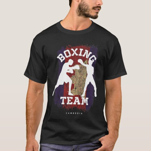Boxing Cambodia Combat Sports Fighter Boxing Tシャツ (正面)