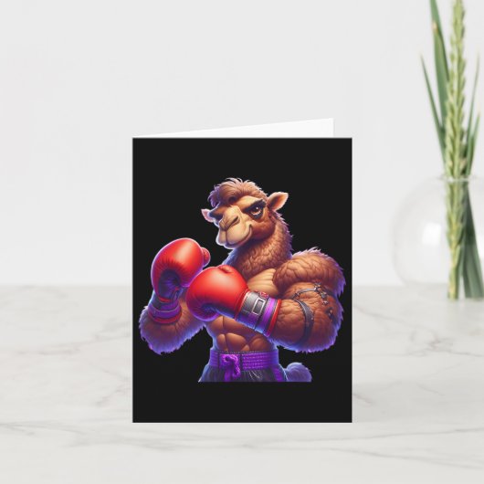 Boxing Camel Boxer Kickboxer Mma Fighter Combat Sp カード (正面)