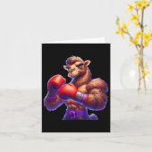 Boxing Camel Boxer Kickboxer Mma Fighter Combat Sp カード (黄色い花)