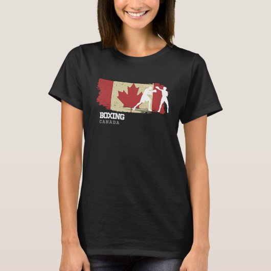 Boxing Canada Combat Sports Fighter Boxing Tシャツ (正面)