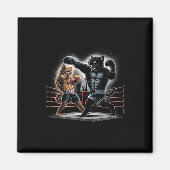 Boxing Cats Kitty Boxing Lovers Graphic Design マグネット (正面)