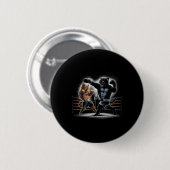 Boxing Cats Kitty Boxing Lovers Graphic Design  缶バッジ (正面&裏面)
