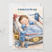 Boxing Champ Baby Shower Invitation 招待状 (正面)