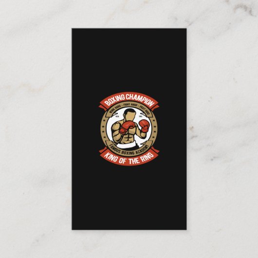 boxing champion king of the ring 名刺 (正面)