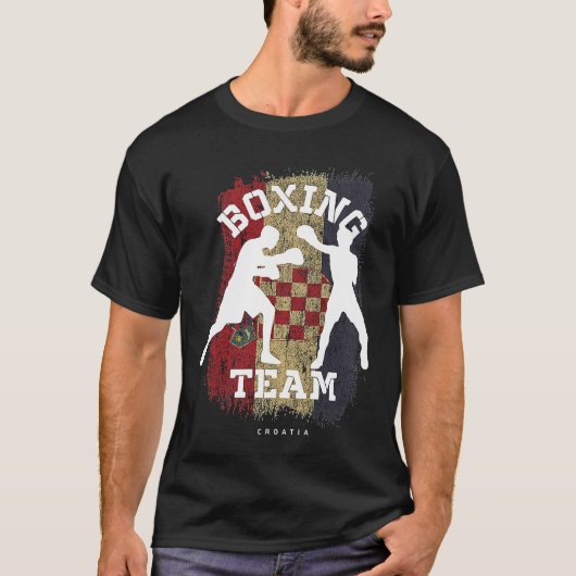 Boxing Croatia Combat Sports Fighter Boxing Tシャツ (正面)