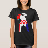 Boxing Croatia Flag Men Boys Box Male Competitive  Tシャツ (正面)