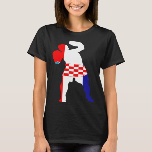 Boxing Croatia Flag Men Boys Box Male Competitive  Tシャツ (正面)
